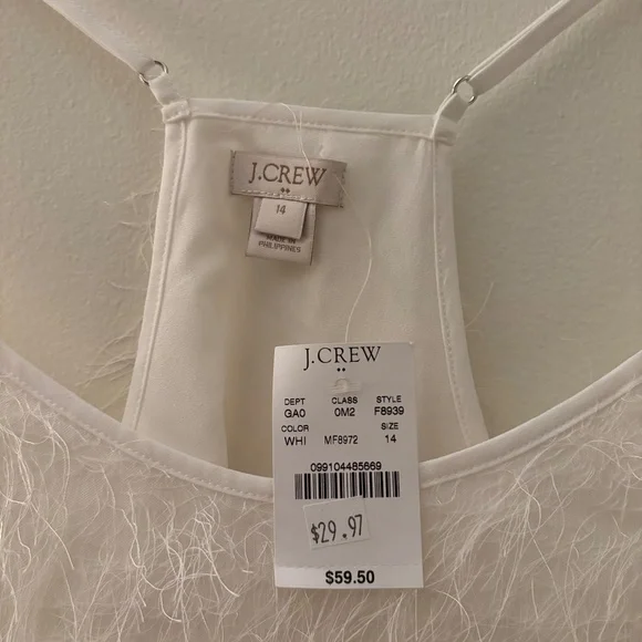 J. Crew White Sparkly Textured Cami - Picture 4 of 5